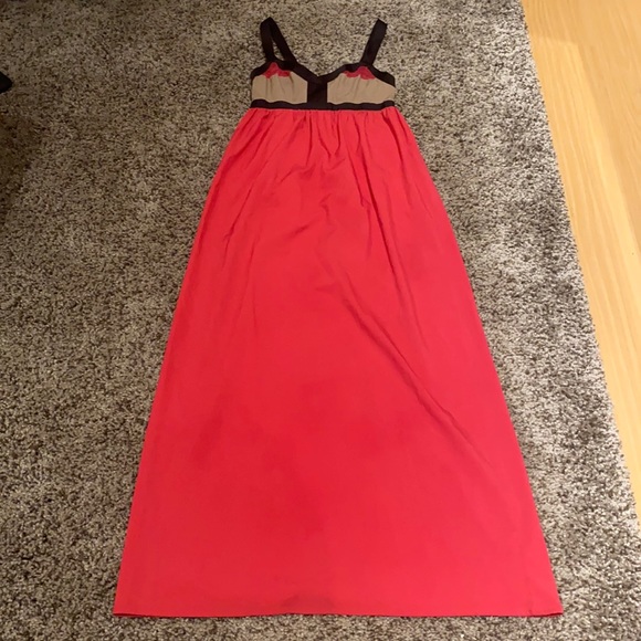 Beautiful bright maxi dress with ribbon straps - Picture 1 of 7